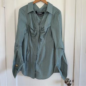 Jacquemus la robe beauduc ruched button down shirt dress fr 40